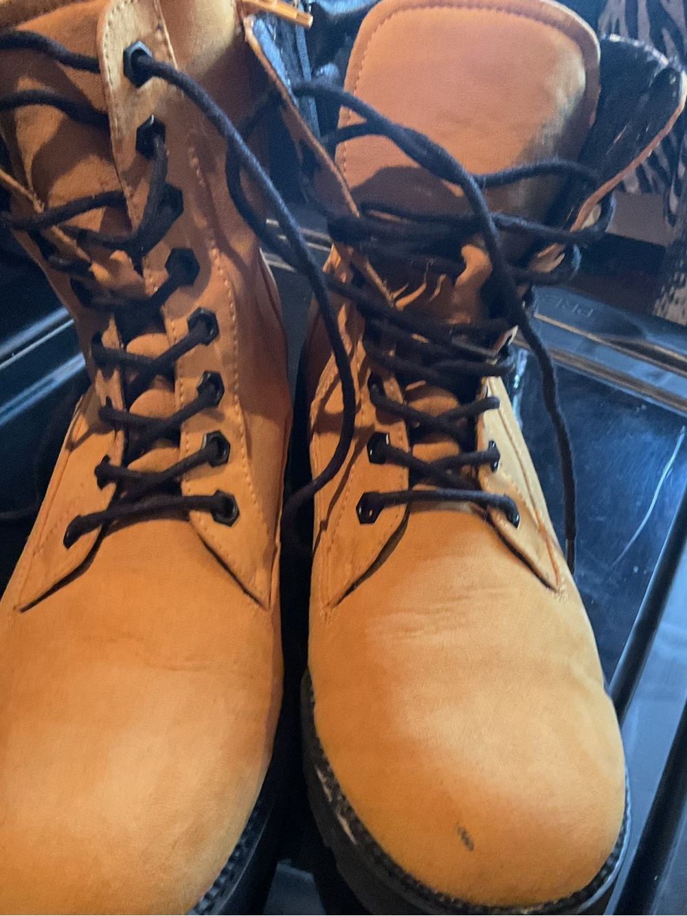 Women’s Tan Lace-Up Work Boots - Durable Everyday Style